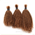 Wholesale Brazilian Bulk Hair Extensions Virgin Human Hair Afro Kinky Yellow Brown Hair Bulk